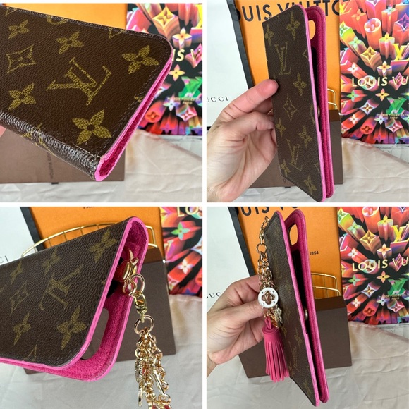 Louis Vuitton 4 key holder wallet with bag charm keychain CUSTOM - Picture 7 of 16